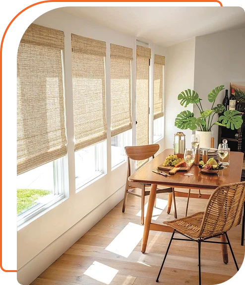 Bamboo blinds for windows in Dubai