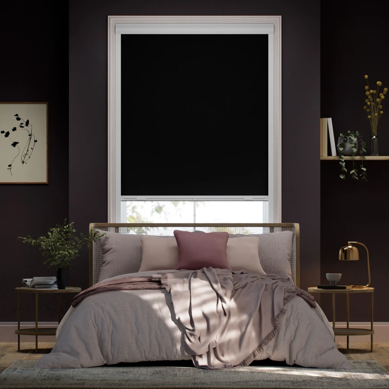 Complete Blackout Titan Atomic Black Roller Blind in Dubai