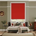 Sevilla Blackout Vivid Red Roller Blind in Dubai