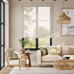 Tulum Birch & Pumice Roll Up Blind for Living Room in Dubai