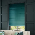 Ahisma Luxe Faux Silk Turquoise Roman Blind Dubai