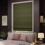 Canterbury Velvet Moss Green Roman Blind Dubai