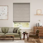 Buy Cavendish Warm Stone Roman Blind for living room in Dubai