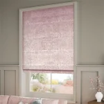 Crushed Velvet Rose Quartz Roman Blind Dubai