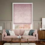 Crushed Velvet Rose Quartz Roman Blind in Dubai