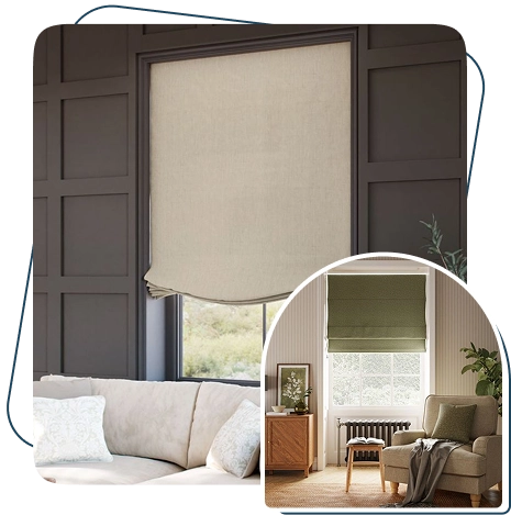 Get different colors of roman blinds for your homes in Dubai