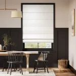 Osaka Faux Silk Ice White Roman Blind in Dubai