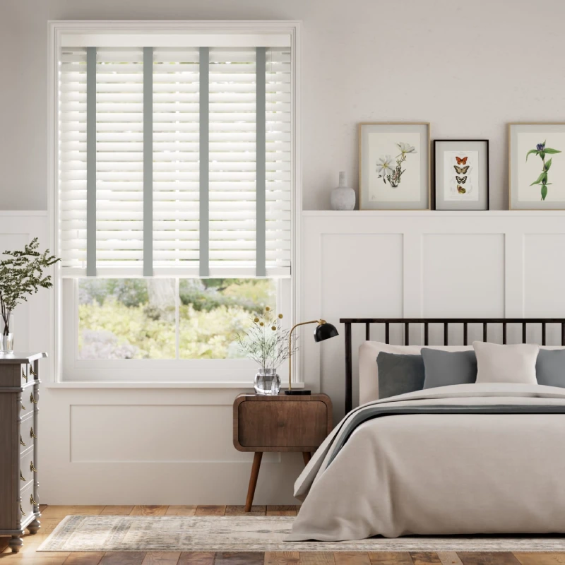 Parchment & Smoke Faux Wooden Blind in Dubai
