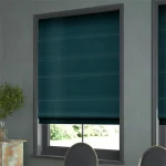 Velvet Mediterranean Teal Roman Blind Dubai