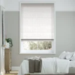 Velvet Pure White Roman Blind in Dubai
