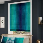 Watercolour Teal Roman Blind Dubai