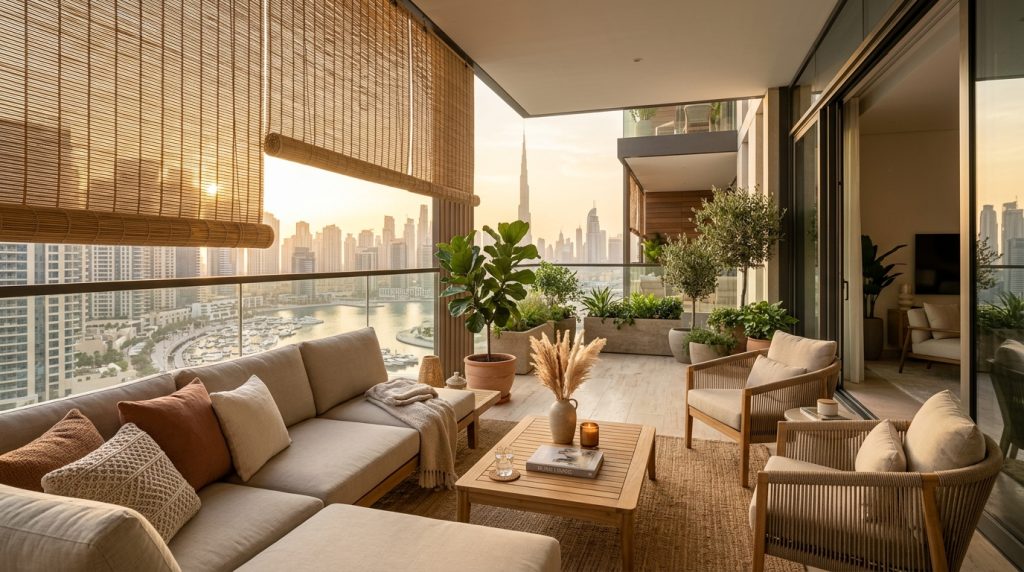 Bamboo Blinds for Balcony in Dubai Hills