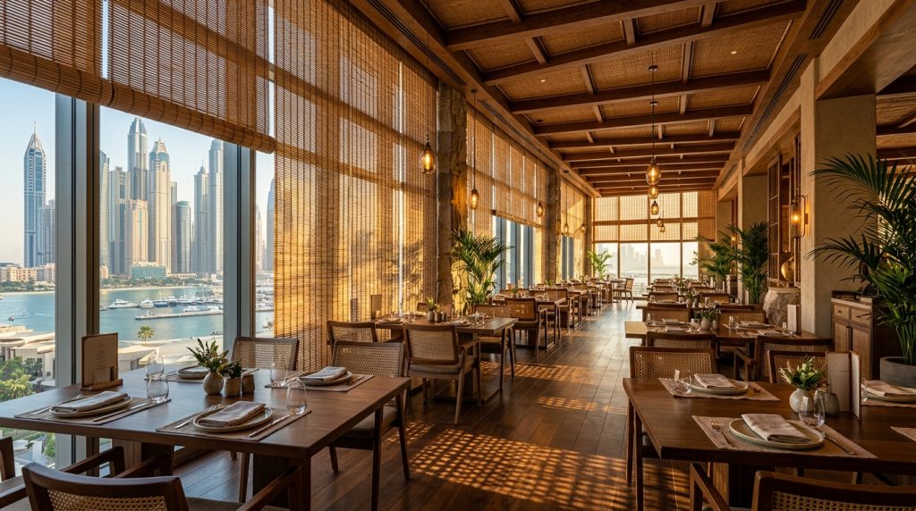 Bamboo Blinds for Restaurant and Cafes