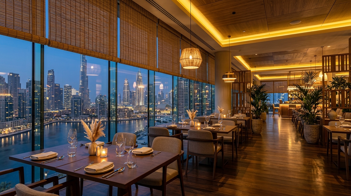 Bamboo Blinds for Restaurants in Downtown