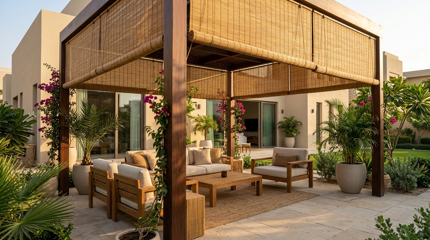 Bamboo Blinds for outdoor in Dubai Hills