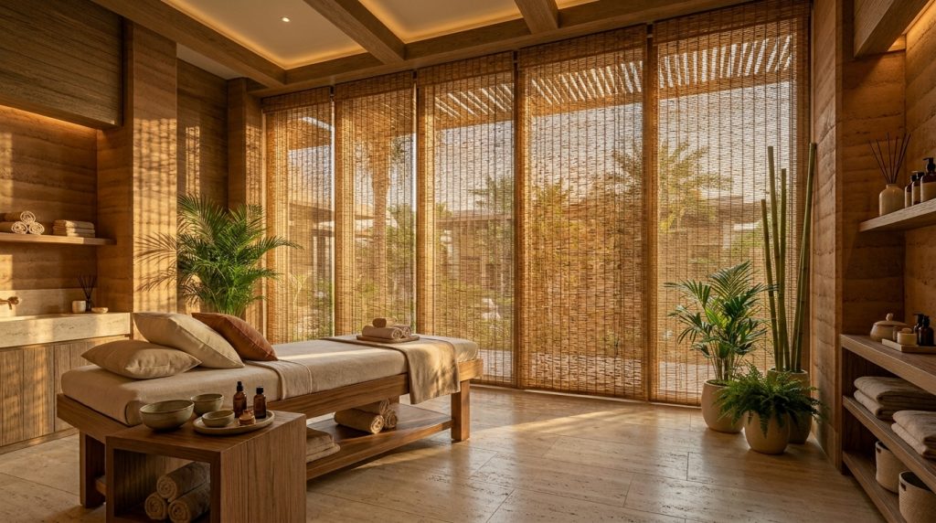 Bamboo Blinds for Spas and Wellness Centers