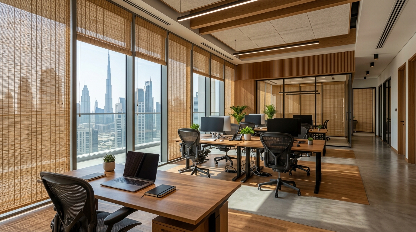 Bamboo Blinds for office in Dubai