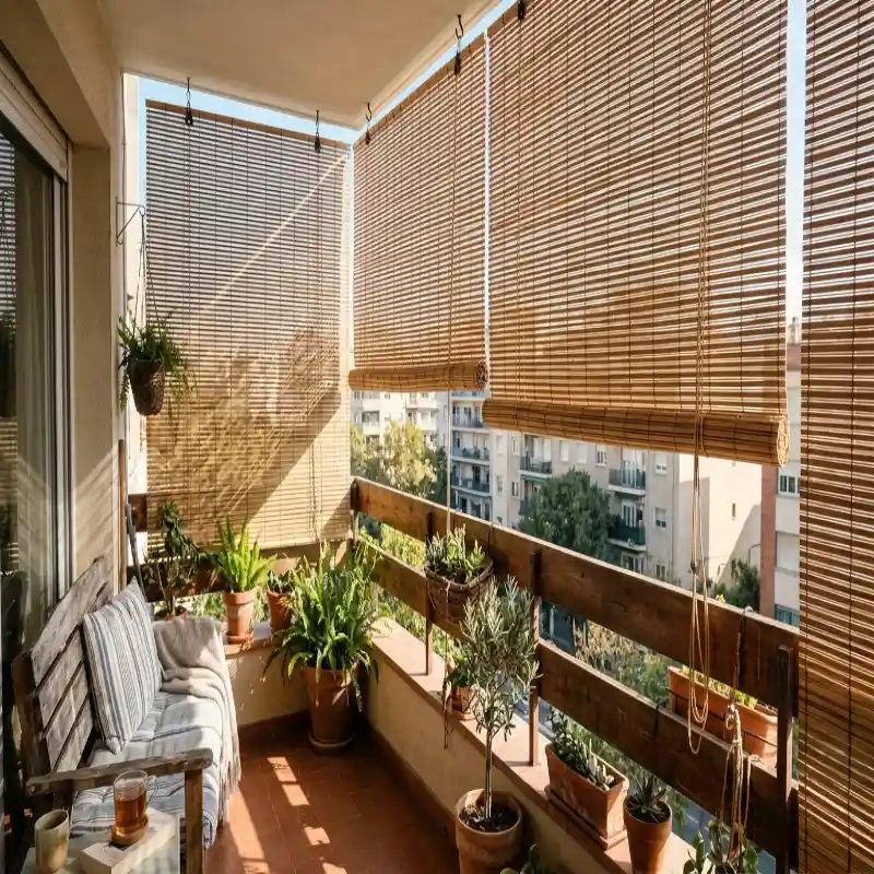 Bamboo Blind for Balcony in Bluewater