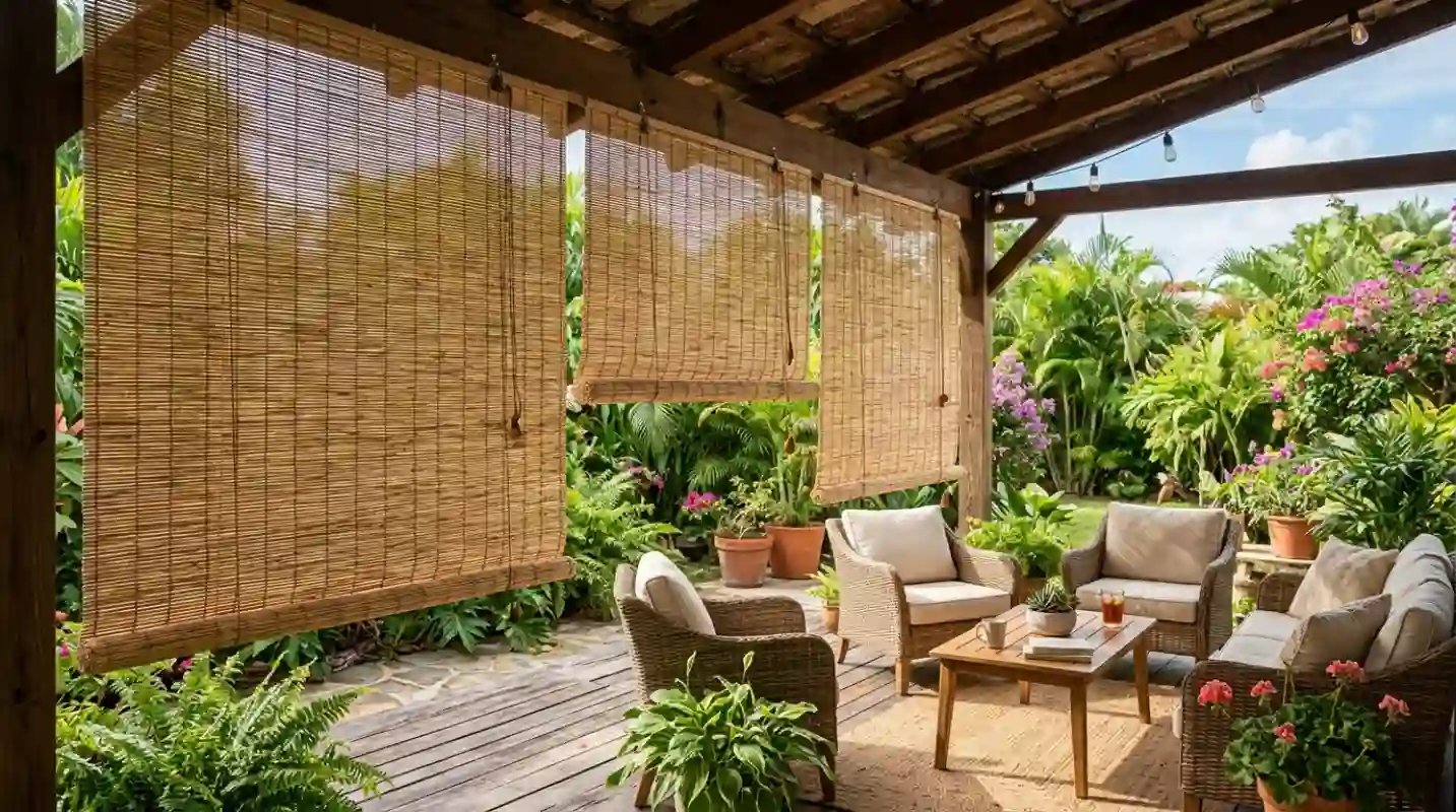 Bamboo Blind for Outdoor in Dubai Hills