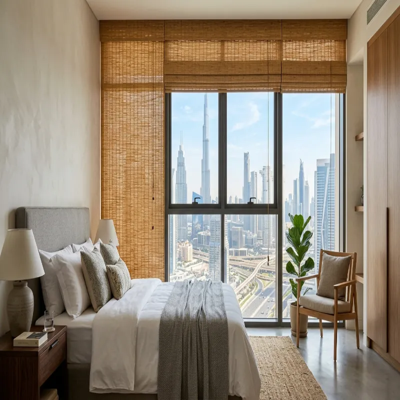 Bamboo Blind for bedroom in Arabian Ranches