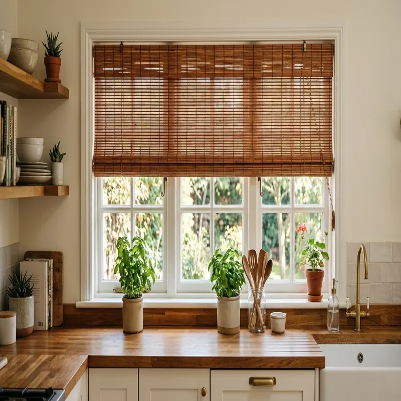 Bamboo Blinds for Kitchen in Dubai Marina