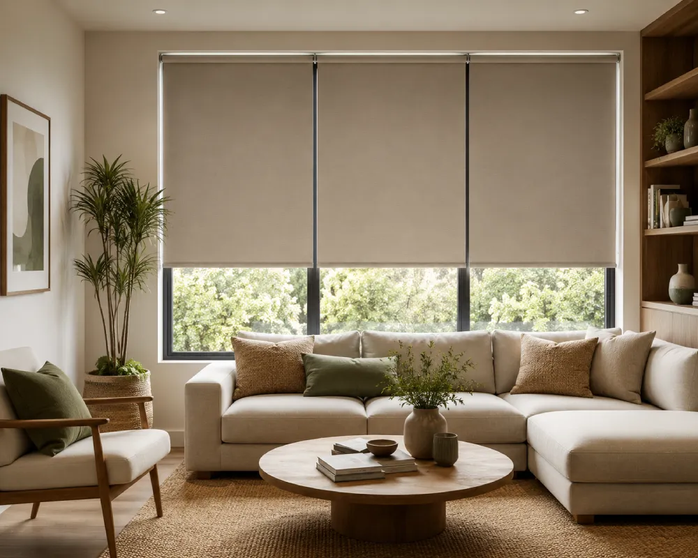 Roller Blinds for living room in Dubai